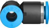 qstl-18-6 Festo QSTL Series T Fitting, R 1/8 Male to 6 mm, Threaded-to-Tube Connection Style, 153118
