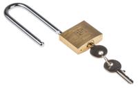 781-6004 RS PRO Key Brass Padlock, 6mm Shackle, 40mm Body