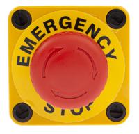 a02esi3b1021x0pea01a01yl5 APEM A02ES-I Series Twist Release Emergency Stop Push Button, Panel Mount, 22mm Cutout, 2NC, IP65