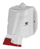 5186356t Scame IP67 Red Wall Mount 3P + E Industrial Power Socket, Rated At 63A, 415 V