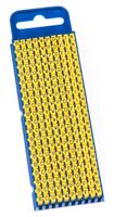 561-02002-wic2-bcuvwpdfim-pa66-ye HellermannTyton WIC2 Snap On Cable Markers, Yellow, Pre-printed "B; C; D; F; I; M; P; U; V; W", 2.8 → 3.8 Cable,