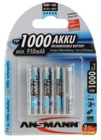5030882 Ansmann MaxE NiMH Rechargeable AAA Battery, 1Ah, 1.2V