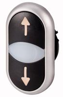 216710-m22-ddl-s-x7x7 Eaton RMQ Titan M22 Series Black Momentary Push Button, 22mm Cutout, IP66