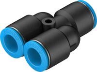 qsy-12 Festo QSY Series Y Tube-to-Tube Adaptor, Push In 12 mm to Push In 12 mm, Tube-to-Tube Connection Style, 153152