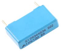 b32522c1105k000 EPCOS B32522 Polyester Film Capacitor, 63 V ac, 100 V dc, ±10%, 1μF, Through Hole