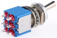 106462103 APEM Toggle Switch, Panel Mount, On-On, DPDT, Solder Terminal