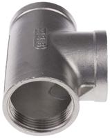 499-3114 RS PRO Stainless Steel Pipe Fitting, Tee Circular Tee, Female G 1-1/4in x Female G 1-1/4in x Female G 1-1/4in
