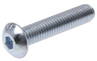 822-9177 RS PRO Bright Zinc Plated Steel Hex Socket Button Screw, ISO 7380, M5 x 25mm