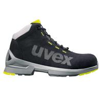 8545814 uvex 1 Black/Lime ESD Safe Non Metal Toe Capped Men, Women Safety Boots, UK 14, EU 49