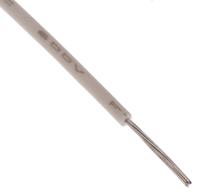 872-4436 RS PRO White 0.08mm² Hook Up Wire, 28 AWG, 7/0.12 mm, 100m, MPPE Insulation