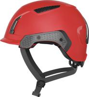 41392 ABUS SPECTOR Red Safety Helmet with Chin Strap, AdjustableVentilated