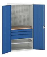 1692657211 Bott 2 Door, 3 Drawer Steel Floor Standing Cupboard, 2000 x 1050 x 550mm