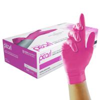 gp8503 Unigloves Pearl GP Pink Powder-Free Nitrile Disposable Gloves, Size Medium, 100Gloves per Pack