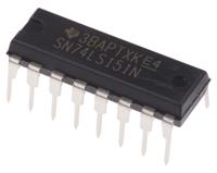 sn74ls151n Texas Instruments SN74LS151N Multiplexer Single 8:1, 16-Pin PDIP