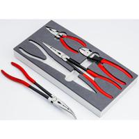 00-20-01-v16 Knipex 4-Piece Plier Set, Flat, Straight Tip, 335 mm Overall