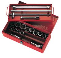 78-c25 SAM 25-Piece Metric 3/4 in Standard Socket Set with Ratchet, 12 point