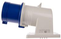 2423293 Scame IP44 Blue Wall Mount 2P + E Right Angle Industrial Power Plug, Rated At 32A, 230 V