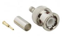 112514 Amphenol RF BNC Series, Plug Cable Mount BNC Connector, 50Ω, Crimp Termination, Straight Body