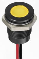 130-2299 RS PRO Yellow Panel Mount Indicator, 24V dc, 14mm Mounting Hole Size, Lead Wires Termination, IP67