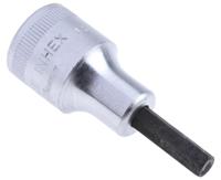 03050006 STAHLWILLE 1/2 in Drive Bit Socket, Hex Bit, 6mm, 60 mm Overall Length