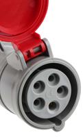 3131647 Scame IP44 Red Cable Mount 3P + N + E Industrial Power Socket, Rated At 16A, 415 V