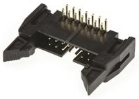 t816114a1r101ceu Amphenol Communications Solutions T816 Series Right Angle Through Hole PCB Header, 14 Contact(s), 2.54 mm Pitch, 2 Row,