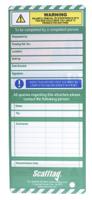 scf04ao ScaffTag Orange Safety Scaffolding Tag, English Language, 10 per Pack
