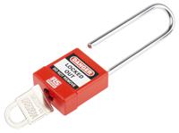 175-1181 RS PRO Red 1-Lock ABS, Steel Safety Lockout Padlocks, 5mm Shackle, 46mm Attachment