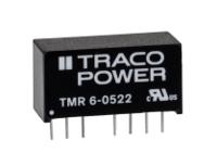 tmr-6-0522 TRACOPOWER TMR 6 DC-DC Converter, ±12V dc/ ±250mA Output, 4.5 → 9 V dc Input, 6W, Through Hole, +78°C Max Temp