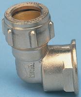 761-058 RS PRO Brass Pipe Fitting, Elbow Compression Coupler, Female 3/8in 10mm