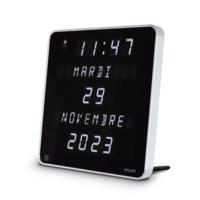 11193 Orium Black, Silver Desktop, Wall Clock