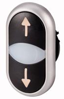70011235-m22-ddl-s-x7x7m22-a Eaton RMQ Titan M22 Series Black Illuminated Momentary Push Button Head, 22mm Cutout, IP66