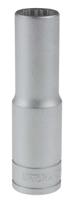 m120613-c Teng Tools 1/2 in Drive 13mm Deep Socket, 12 point, 79 mm Overall Length
