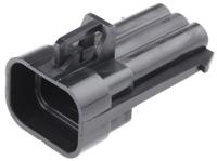 12124107 Delphi, Metri-Pack 150 Automotive Connector Plug Black Cable Mount 6 Way, Crimp Termination