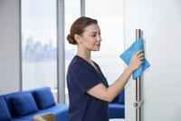 1820583 Rubbermaid Commercial Products HYGEN MF R-40 Cloth Blue Microfibre Cloths for Wet/Dry, Case of 24