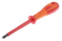 t49145-2 CK Pozidriv Insulated Screwdriver, PZ2 Tip, 100 mm Blade, VDE/1000V