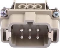 10190000 EPIC Connector Insert, 6 Way, 16A, Male, H-BE, Cable Mount, 600 V