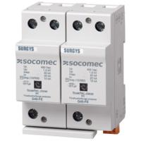 49810432 Socomec 1, 3 Phase Surge Arrester, 75kA, 1.5kV, DIN Rail Mount