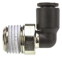 3109-06-13 Legris LF3000 Series Elbow Threaded Adaptor, R 1/4 Male to Push In 6 mm, Threaded-to-Tube Connection Style
