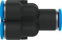 qsq-6-4 Festo QSQ Series Double Y Tube-to-Tube Adaptor Push In 6 mm, Push In 4 mm to Push In 4 mm, 153209