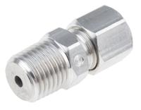 123-5567 RS PRO 1/4 NPT Compression Fitting for Use with Thermocouple or PRT Probe, 1.5mm Probe, RoHS Compliant Standard