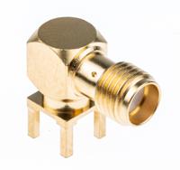 r125680000w Radiall, Jack PCB Mount SMA Connector, 50Ω, Solder Termination, Right Angle Body