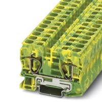 3036136 Phoenix Contact ST 10-PE Series Green/Yellow Modular Terminal Block, 1.5 → 16mm², Spring Clamp Termination, Ex