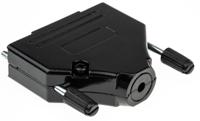 mhdtzk25-bk-ra-pc-bk-k MH Connectors MHDTZK-BK Series Zinc D Sub Backshell, 25 Way, Strain Relief