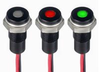 171-3828 RS PRO Green, Red Panel Mount Indicator, 10.8 → 13.2V dc, 6mm Mounting Hole Size, Lead Wires Termination, IP67
