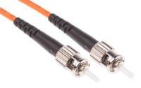 535-7345 RS PRO ST to ST Simplex Multi Mode OM1 Fibre Optic Cable, 62.5/125μm, Orange, 3m