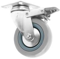 66827 Guitel Hervieu Braked Swivel Castor Wheel, 70kg Capacity, 100mm Wheel