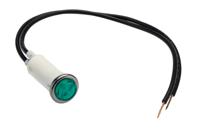 l006700nam Arcolectric (Bulgin) Ltd 0067 Series Green Neon Panel Mount Indicator, 230V ac, 12.7mm Mounting Hole Size, Lead Wires