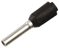 9021960000 Weidmuller Insulated Crimp Bootlace Ferrule, 8mm Pin Length, 1.7mm Pin Diameter, 1.5mm² Wire Size, Black