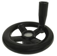 161-2031 RS PRO Black Phenoplast, Vegetal Fibre Reinforced Hand Wheel, 250mm diameter